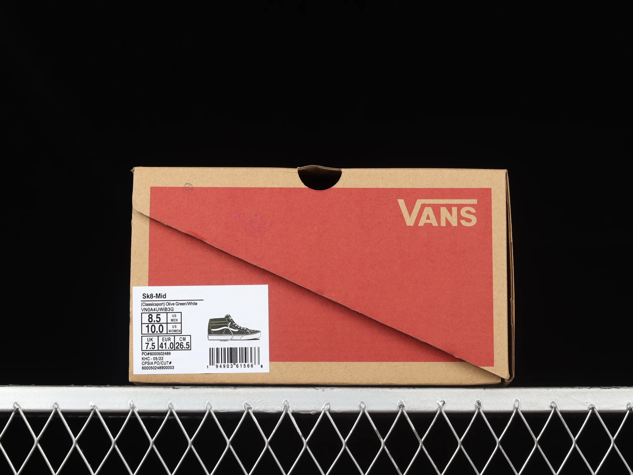 All categories Vans Vans series Vans Mid Vans China Vans Sk-8 Mid Reissue military green suede mid-top casual skateboard shoes VN0A4UWIB3G